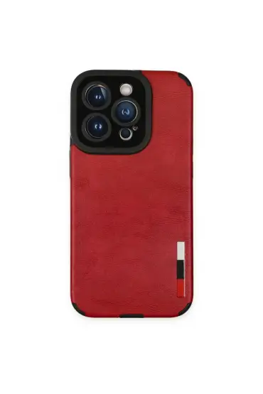  İphone 14 Pro Max Kılıf Loop Deri Silikon - Ürün Rengi : Kahverengi