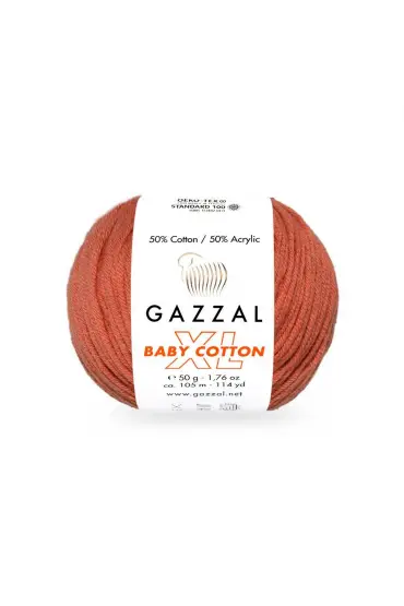 Gazzal Baby Cotton XL El Örgü İpi Tarçın 3454
