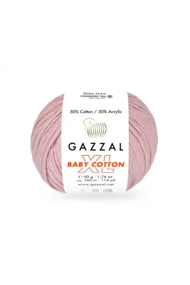 Gazzal Baby Cotton XL El Örgü İpi Mercan 3444