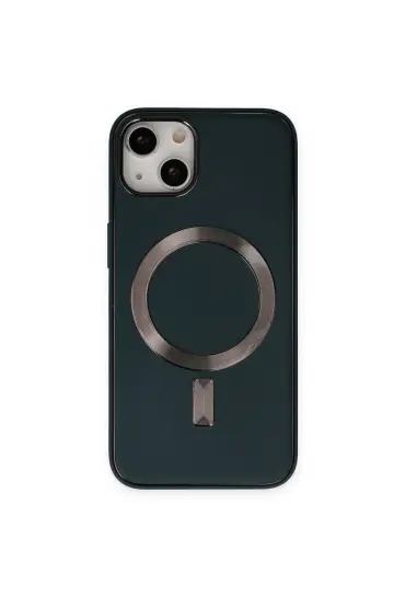  İphone 14 Kılıf Coco Deri Magneticsafe Silikon - Ürün Rengi : Lacivert