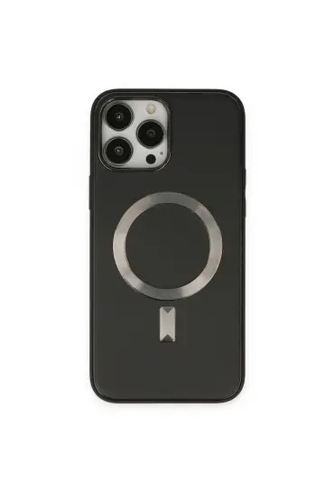  İphone 14 Pro Kılıf Coco Deri Magneticsafe Silikon - Ürün Rengi : Krem