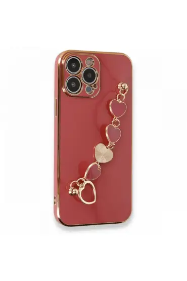  İphone 13 Pro Max Kılıf Esila Silikon - Ürün Rengi : Kırmızı