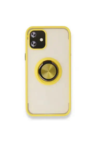  İphone 12 Mini Kılıf Montreal Yüzüklü Silikon Kapak - Ürün Rengi : Lacivert