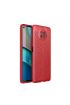  Xiaomi Redmi Note 9 5g Kılıf Focus Derili Silikon - Ürün Rengi : Kırmızı