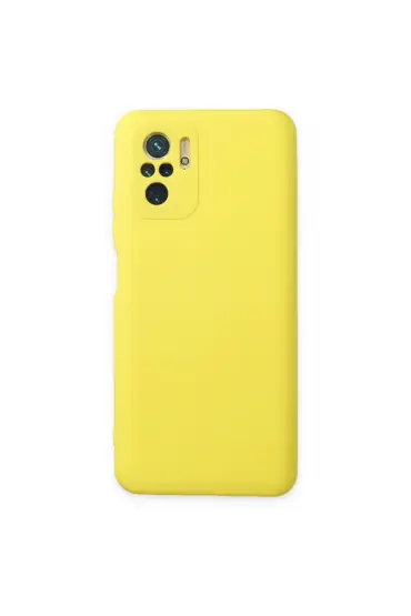  Xiaomi Poco M5s Kılıf Nano İçi Kadife  Silikon - Ürün Rengi : Sarı