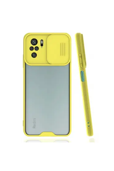  Xiaomi Poco M5s Kılıf Platin Kamera Koruma Silikon - Ürün Rengi : Sarı