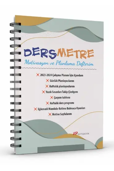 DERSMETRE Motivasyon ve Planlama Defteri / Günlük ve Haftalık Planlayıcı