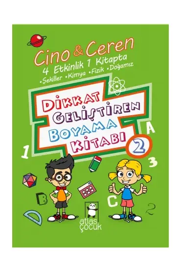 Cino İle Ceren Dikkat Geliştiren Boyama Kitabı 2. Kitap - 4 Etkinlik 1 Arada