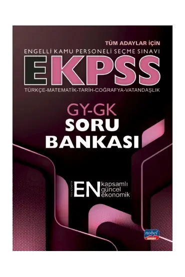E-KPSS GY-GK SORU BANKASI / Türkçe-Matematik-Tarih-Coğrafya-Vatandaşlık