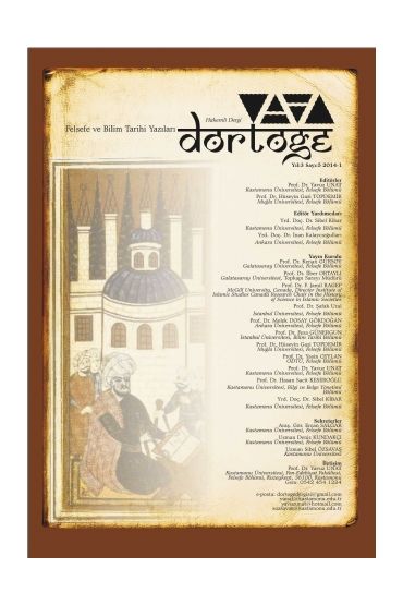 Dörtöğe Felsefe ve Bilim Tarihi Yazıları Hakemli Dergi Yıl:3 Sayı:5