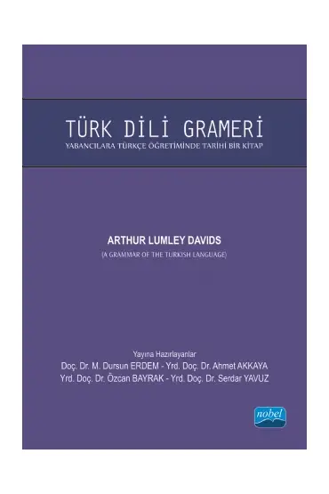 TÜRK DİLİ GRAMERİ / A Grammar of the Turkish Language