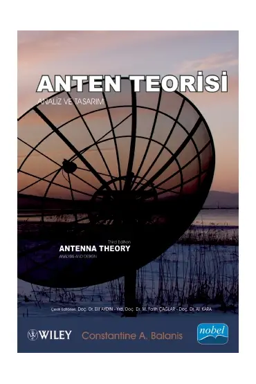 ANTEN TEORİSİ: Analiz ve Tasarım - Antenna Theory: Analysis and Design