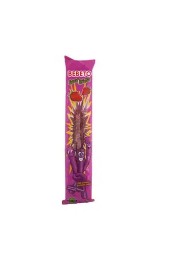 Bebeto Sour Sticks Böğürtlen Aromalı Yumuşak Şeker x 24 Adet  