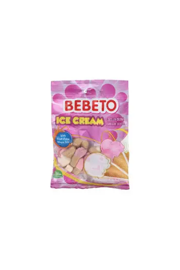 Bebeto Jelibon Ice Cream Yumuşak Şeker x 12 Adet  