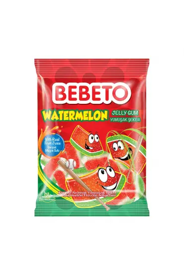 Bebeto Jelibon Watermelon Yumuşak Şeker x 12 Adet  