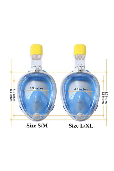 Full Face Şnorkel Dalış Maske Tam Yüz Anti-Sis ve Sızıntı L/XL