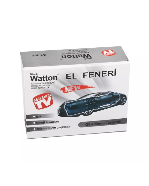 Mini Güçlü Şarjlı Pilli EL Feneri Watton Wt-304