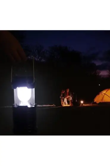 5900T Güneş Enerjili Şarj Edilebilir USB Girişli Kamp Feneri Büyük Boy