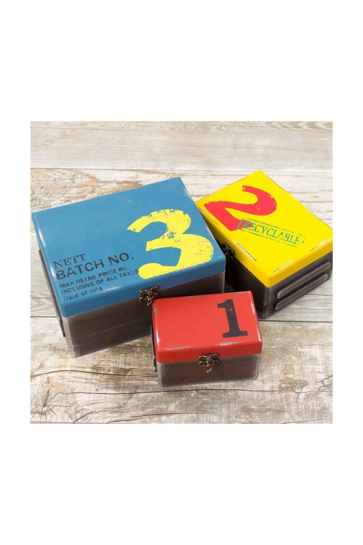 Ahşap 3'lü Kutu Seti