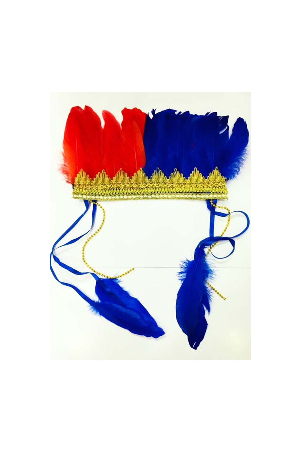 Bordo Mavi Renk Tüylü Kızılderili Başlığı | Trabzonspor Taraftar Başlığı