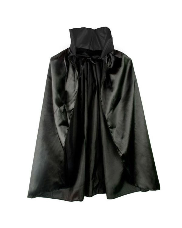 Siyah Renk Yakalı Halloween Pelerini 90 cm