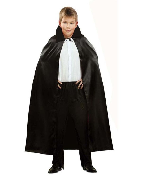 Siyah Renk Yakalı Halloween Pelerini 90 cm