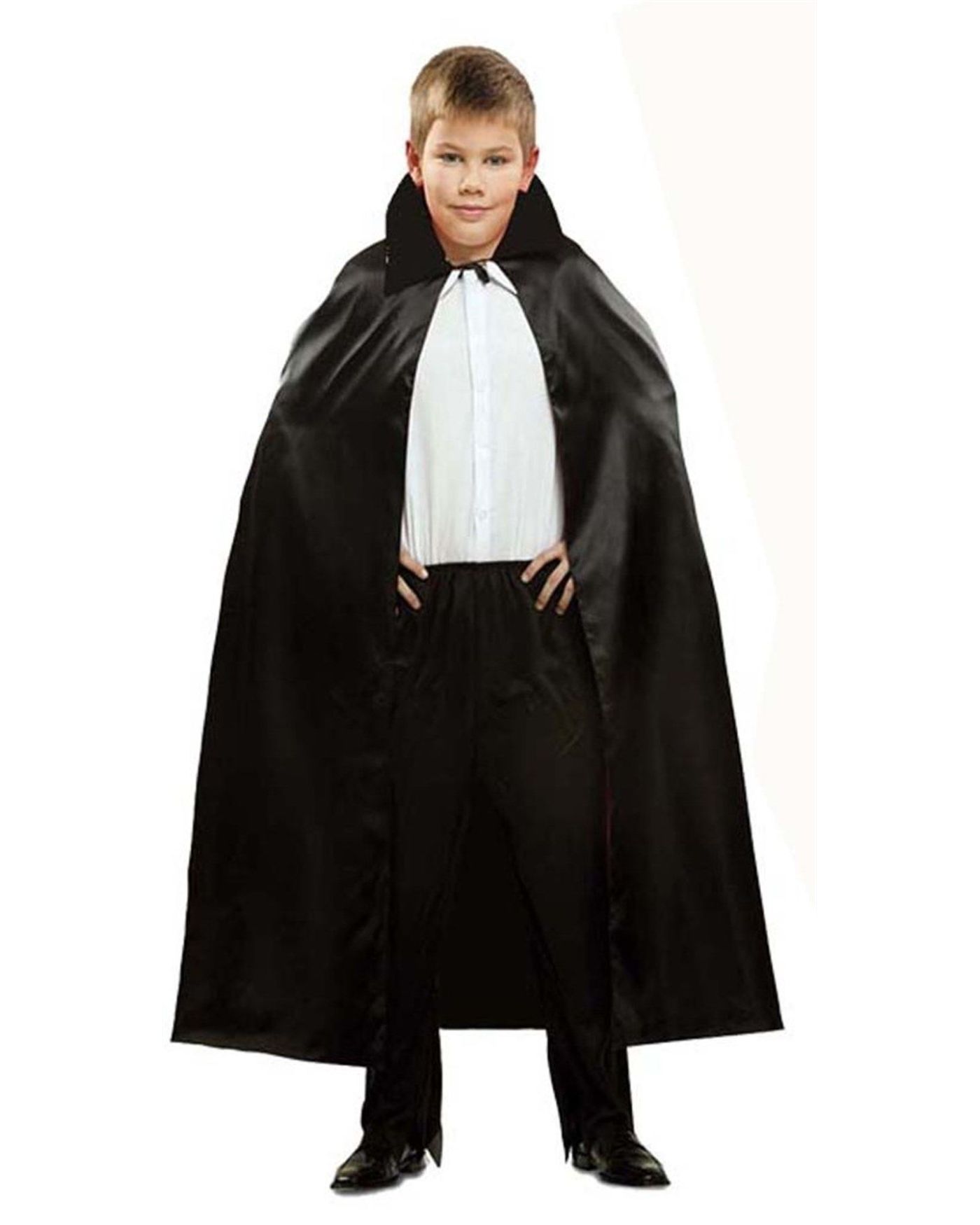 Siyah Renk Yakalı Halloween Pelerini 90 cm