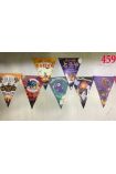 Lüks Baskılı Üçgen Model Halloween Banner Süs Bayrak 8 li
