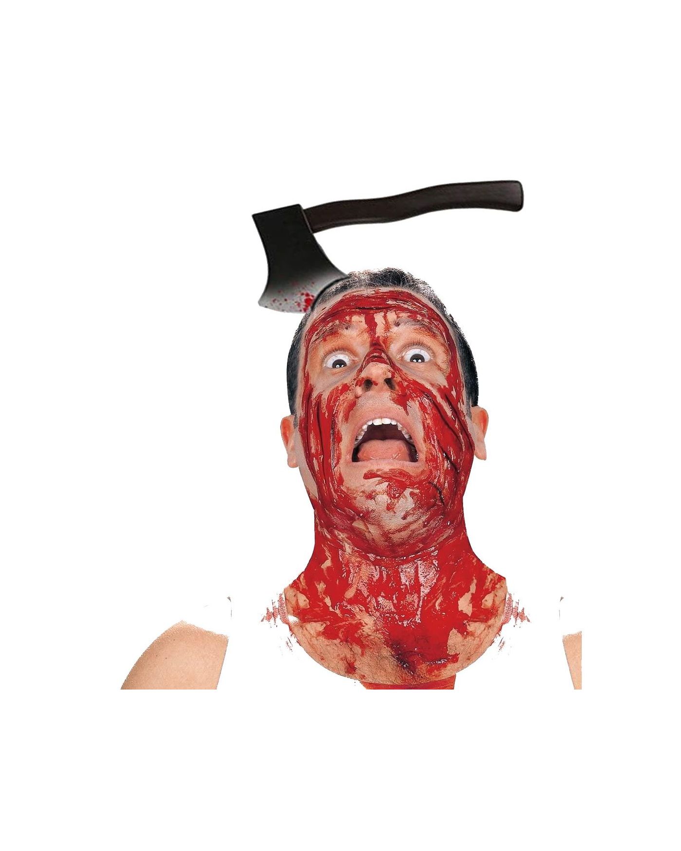 Kafaya Saplanmış Halloween Kanlı Balta Şaka Tacı