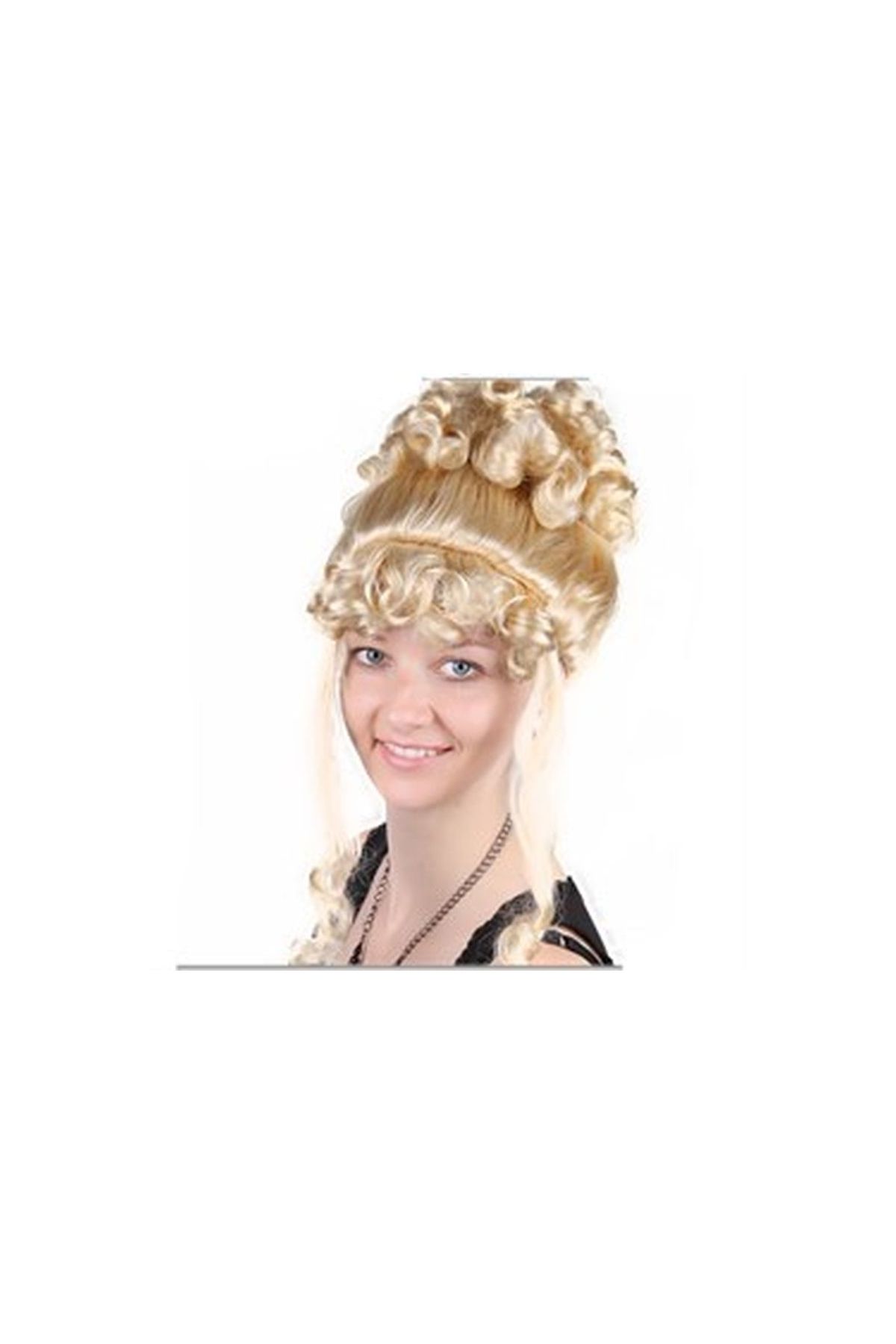 Platin Renk Eski Çağlar Barok Peruğu Prenses Peruğu