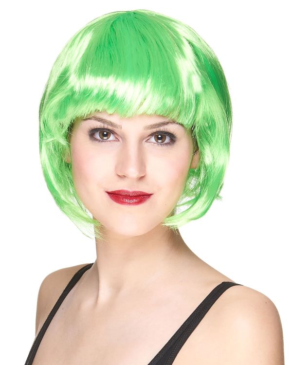 Yeşil Parti Peruğu Kısa Küt Saç