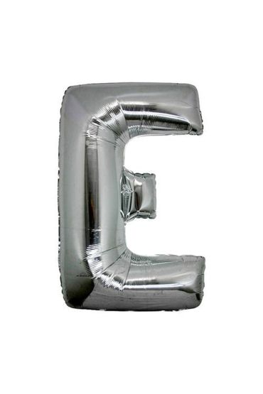 E Harf Folyo Balon Gümüş Renk  40 inç