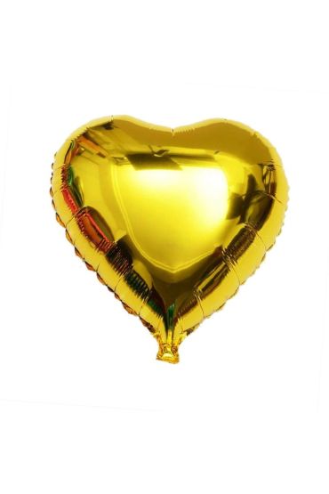 Kalp Balon Folyo Sarı 60 cm 24 inç