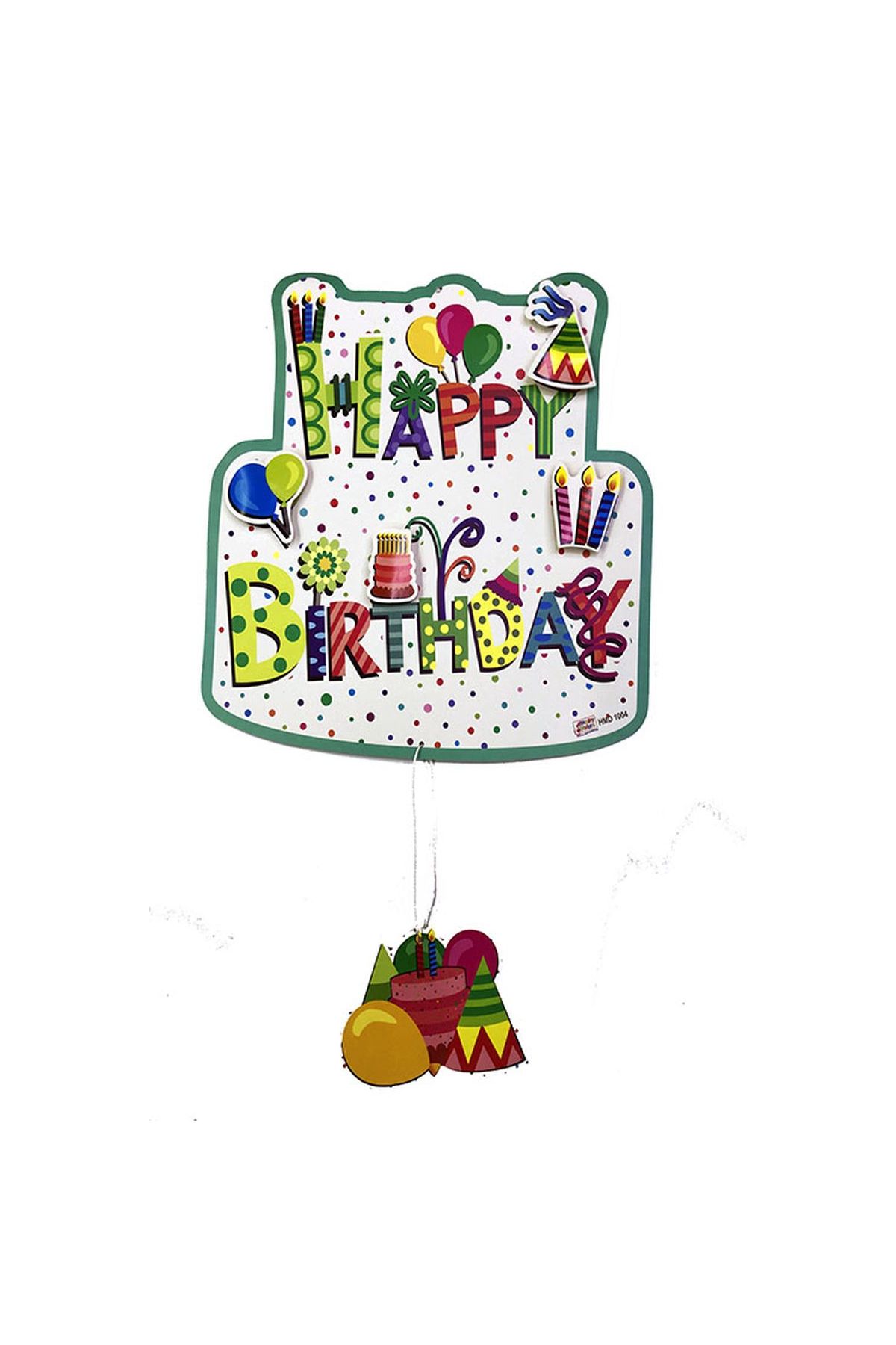 Happy Birthday Yazılı Asmalı 3D Doğum Günü Süslemesi