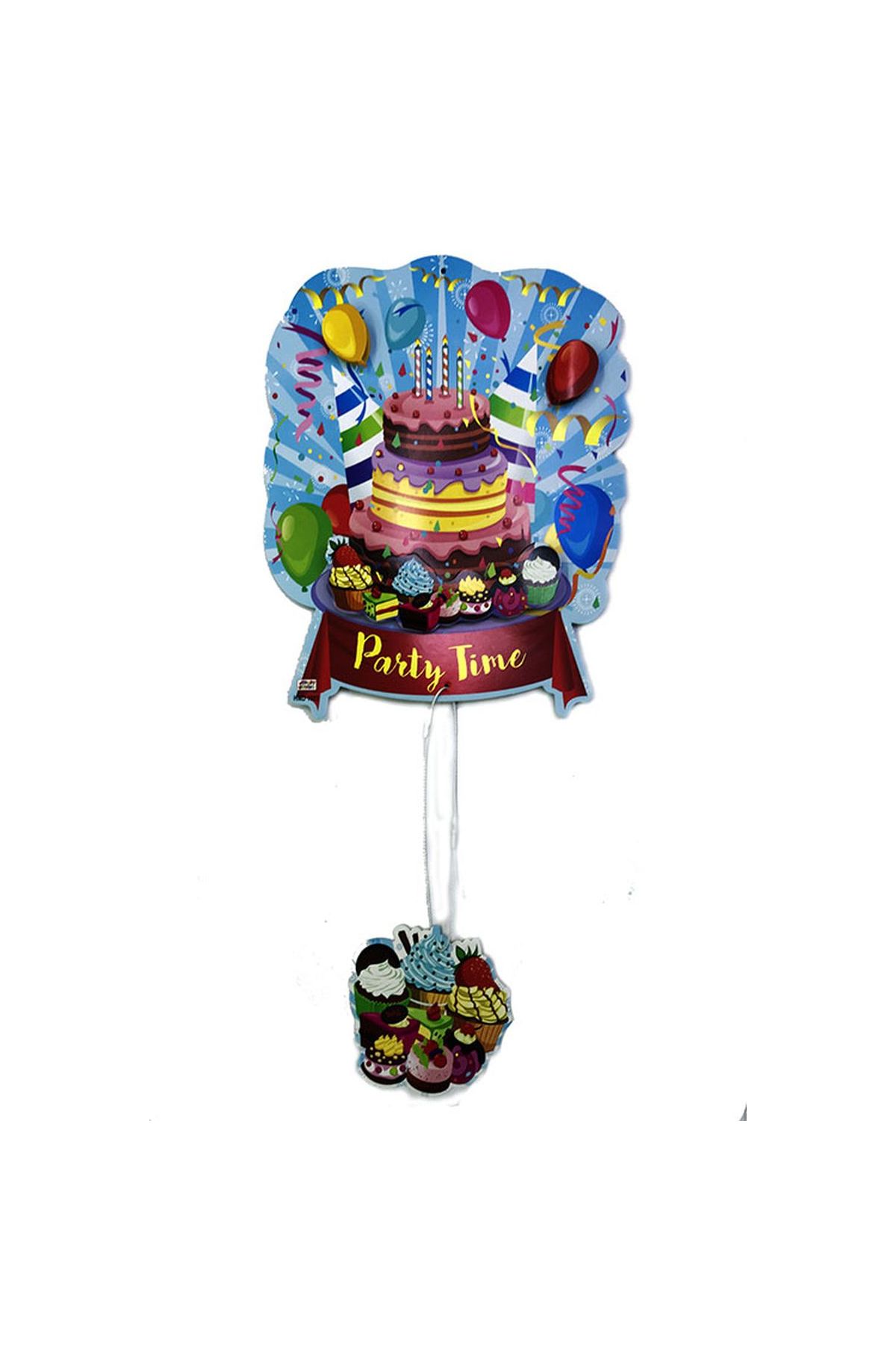 Happy Birthday Yazılı Asmalı 3D Doğum Günü Süsü