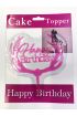 Happy Birthday Dallı Cake Topper 4 Adet