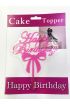 Happy Birthday Fiyonk Cake Topper 4 Adet