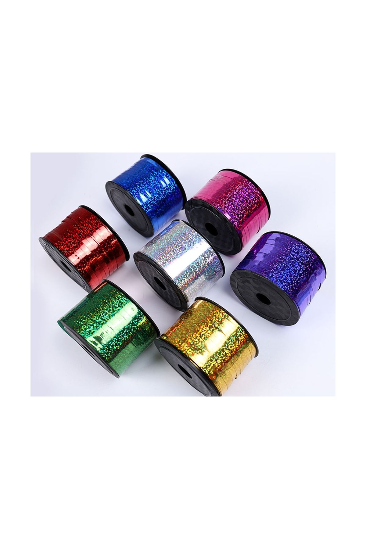 Kırmızı Renk Ekstra Metalik Metalize Rafya İp 90 Metre