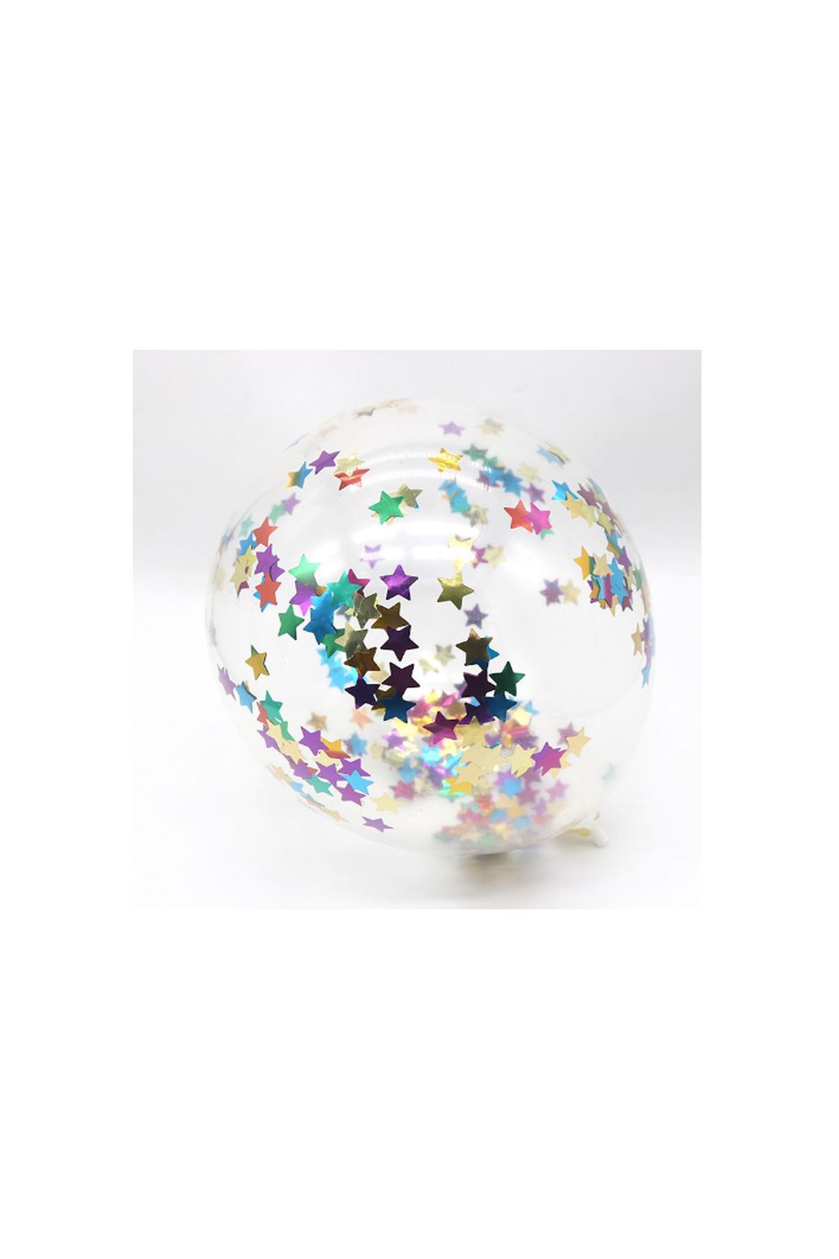 Yıldız Pullu Şeffaf Yuvarlak Balon 24 İnç