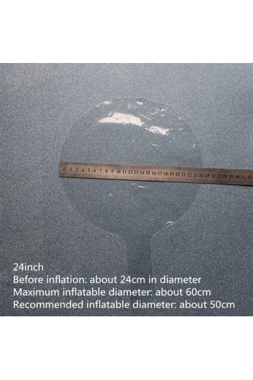 Rose Gold Renk Simli Yuvarlak Şeffaf Balon 24 İnç