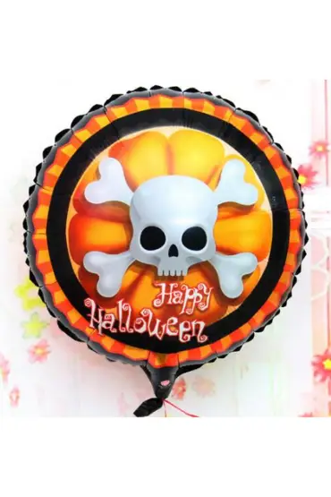 Halloween İskelet Kuru Kafa Folyo Balon 18 inç