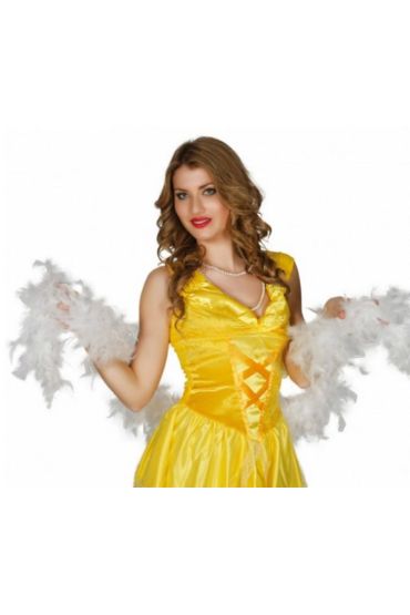 Beyaz Renk Kabarık Tüylü Otriş Boa Dekorasyon Tüy 180 CM