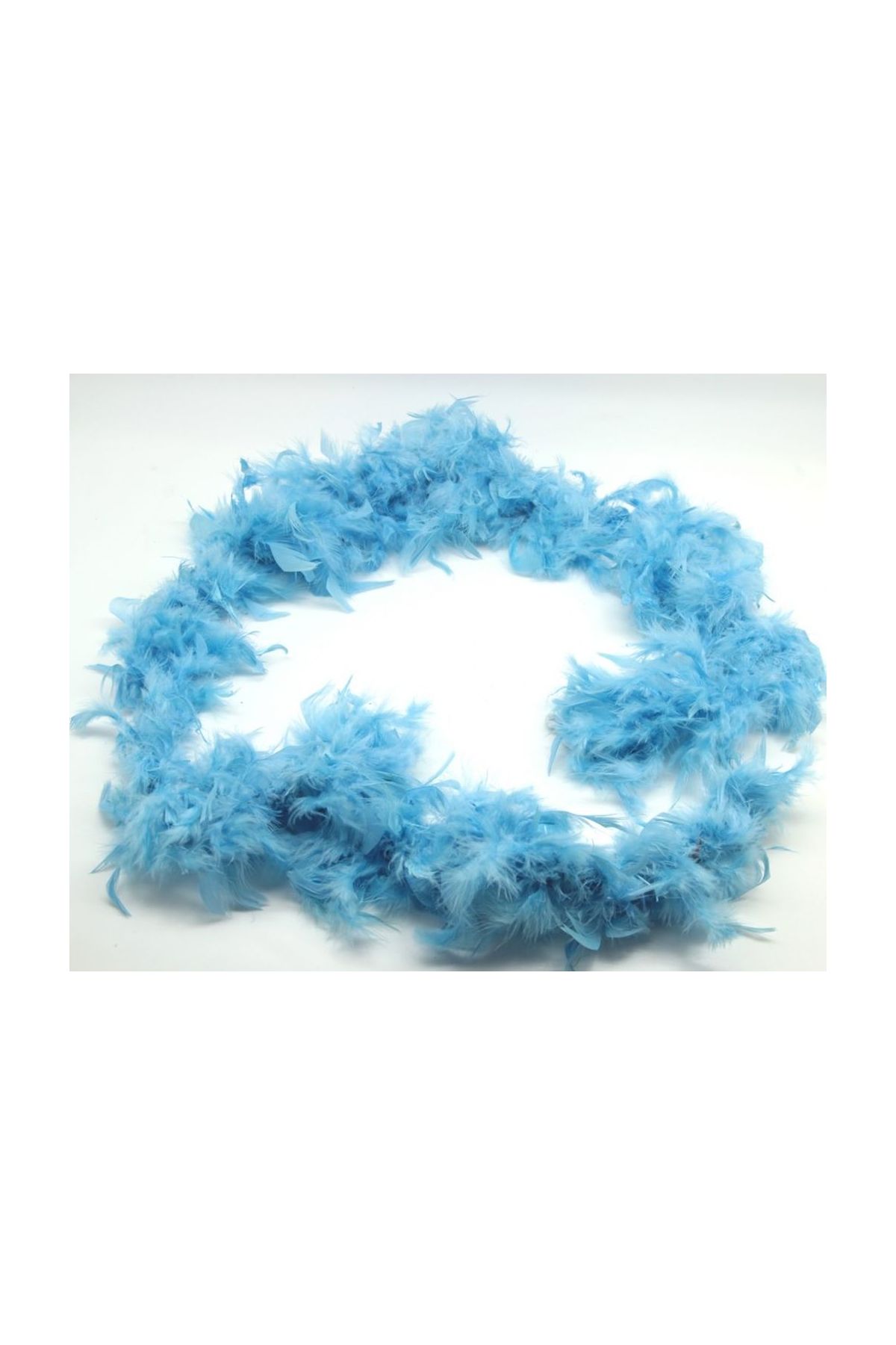 Bebek Mavisi Kabarık Tüylü Otriş Boa Dekorasyon Tüy 180 cm