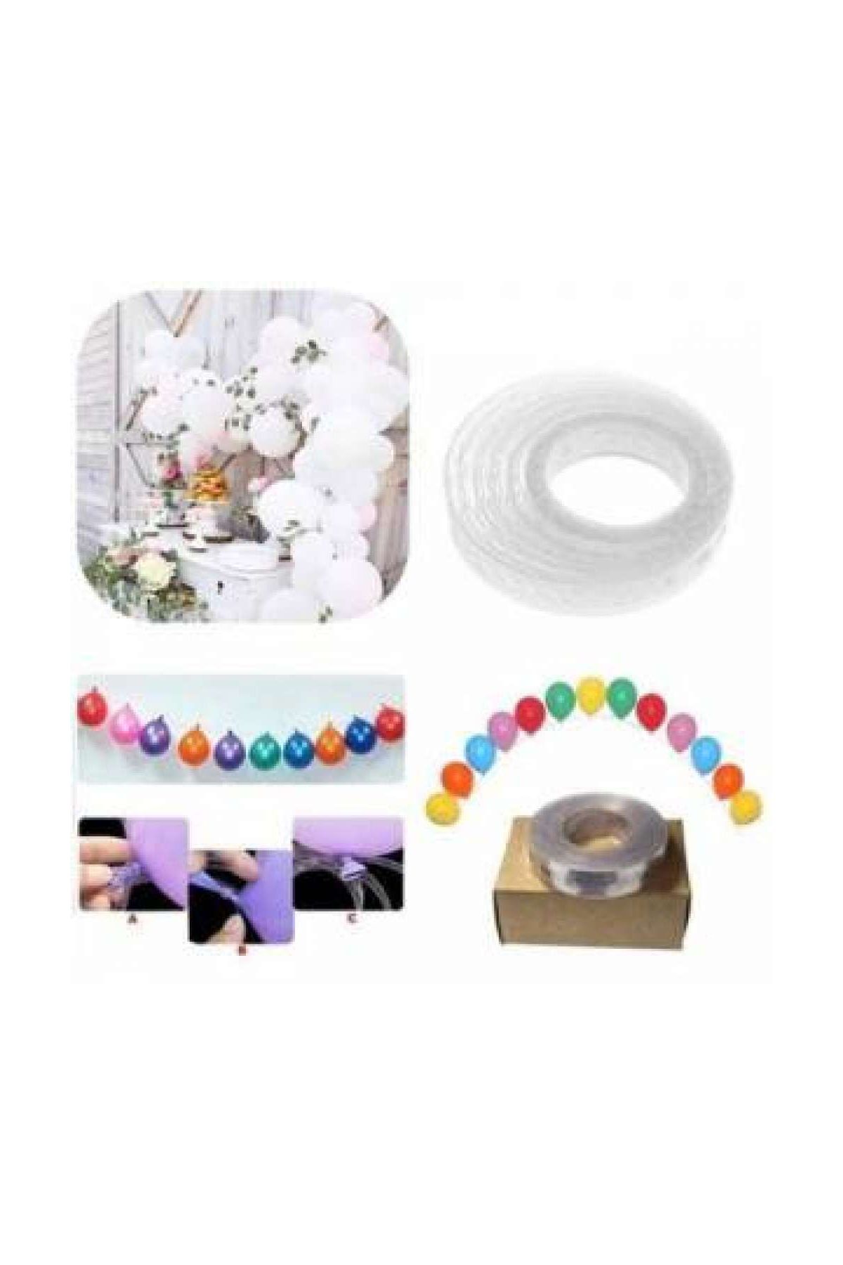 Balon Bandı Çift Taraflı Balon Yapışkanı 100 Adet