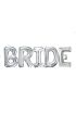Bride Yazılı Bekarlığa Veda Partisi Folyo Balonu Gümüş Renk 100 cm