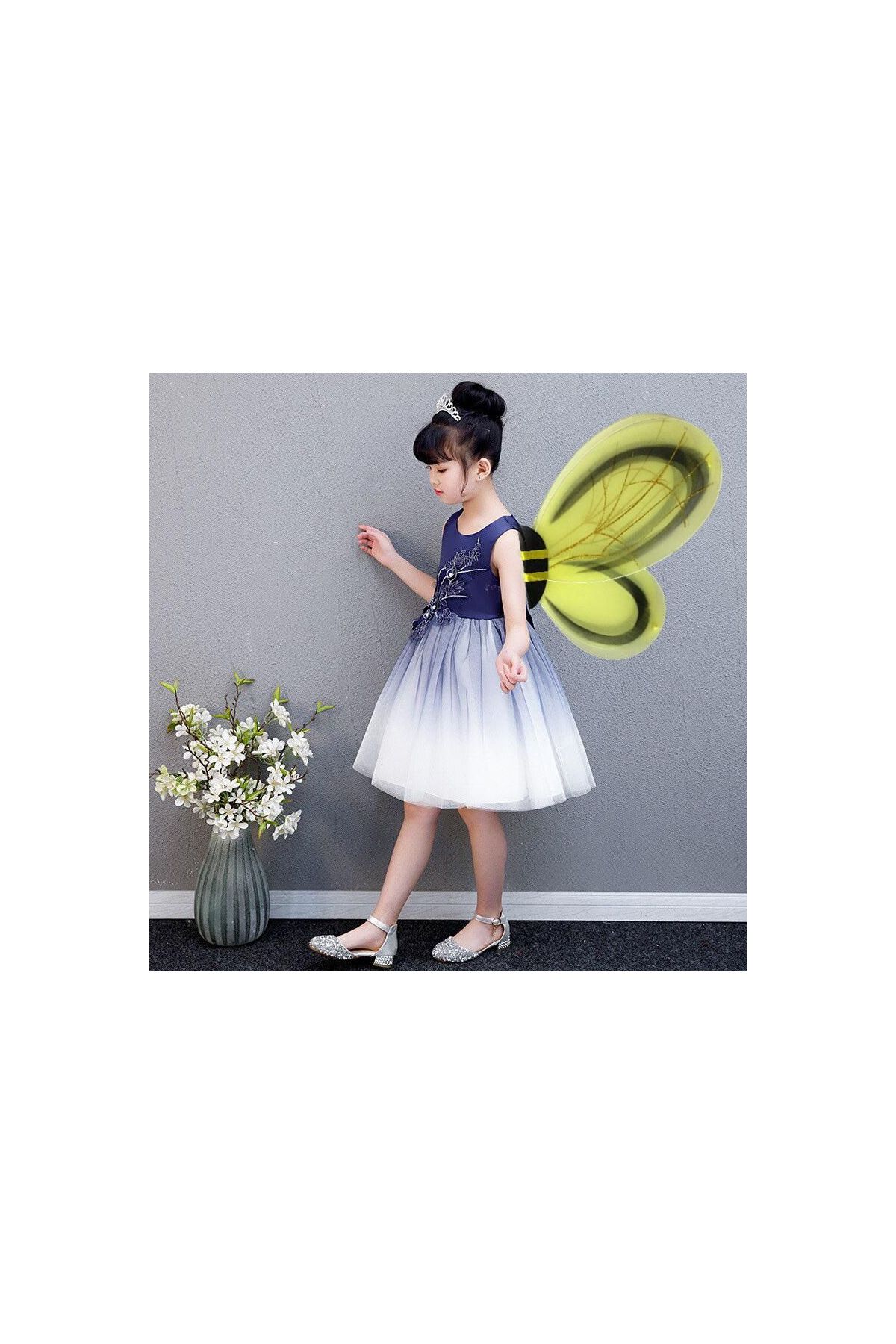 Çocuk Boy Mega Arı Kanadı ve Tacı 50x85 cm