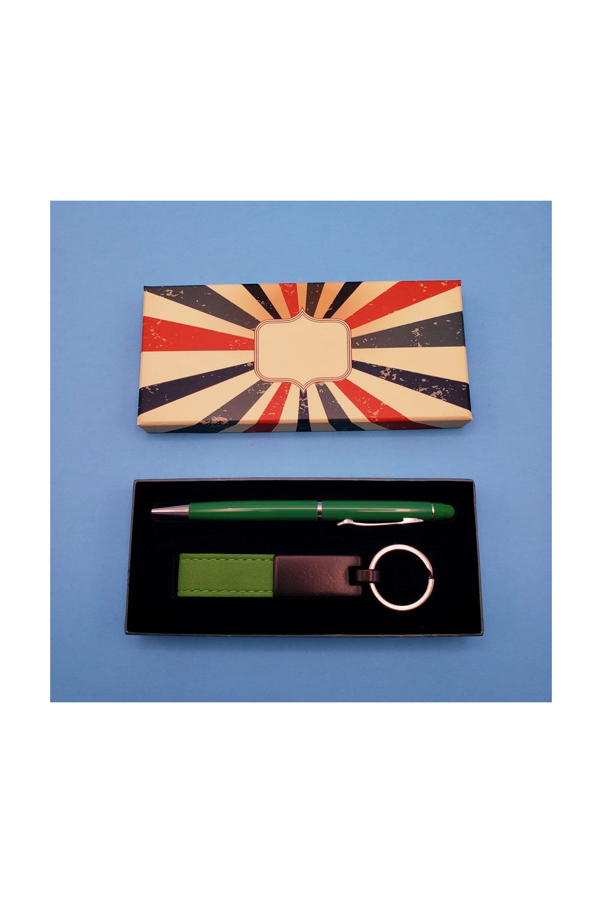 Yeşil Touchpen Kalem Ve Metal Anahtarlık