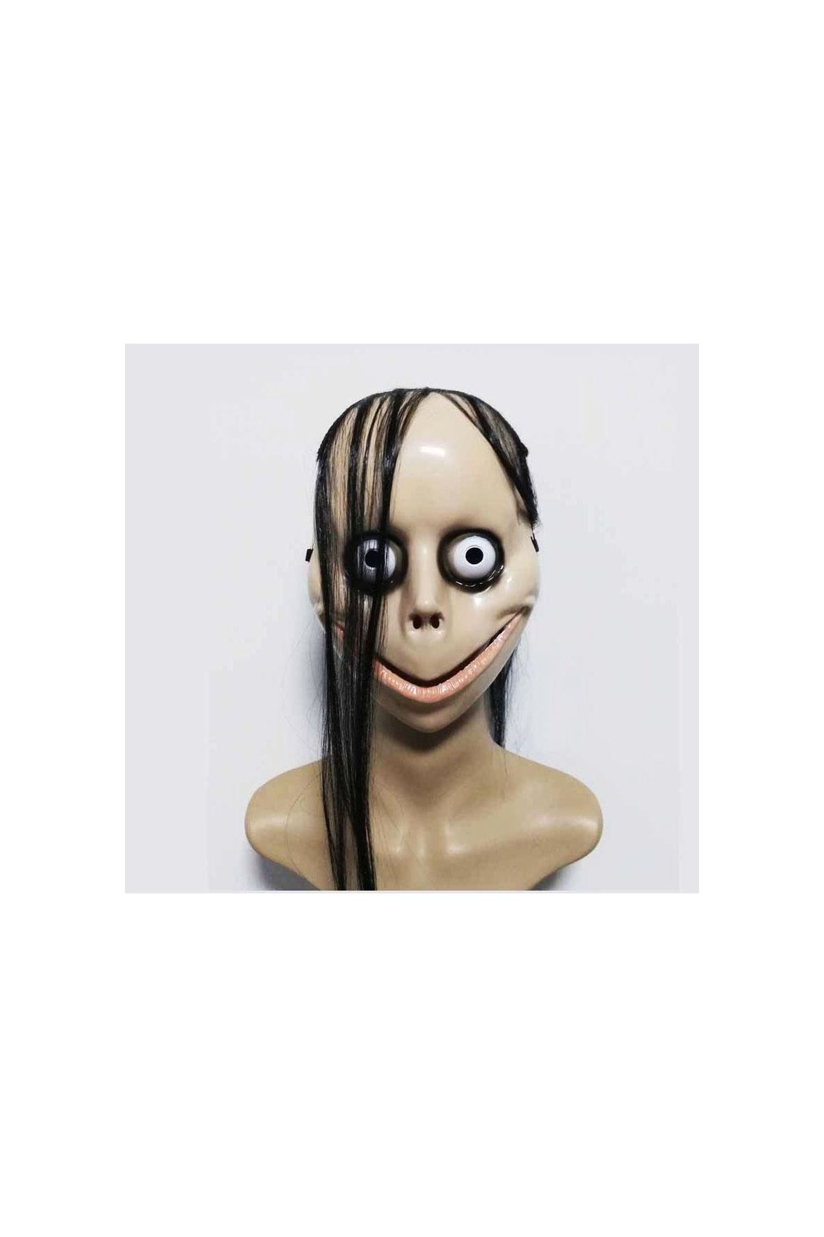 Korkunç Ürpertici Uzun Saçlı Momo Maskesi 24x16 cm