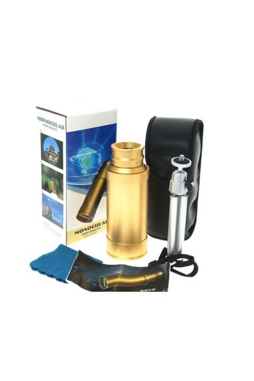 50x50 Panda Metal Gövde Tek Gözle Büyük Mercek Korsan Dürbün Gold