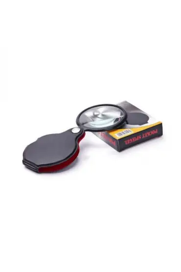 Nikula-5x 60mm Cam Optik Lens,katlabilir,deri Kaplamalı Cep Büyüteç-xx1051
